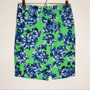 J. Crew The Pencil Skirt Floral Print